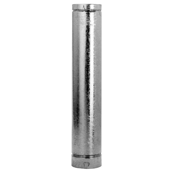 Selkirk Selkirk 3 in. D X 60 in. L Aluminum/Galvanized Steel Round Gas Vent Pipe 103060 - main